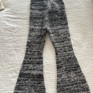Zara Kids Knit Flared Pants - Black and Gray